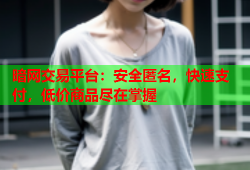 暗网交易平台:安全匿名,快速支付,低价商品尽在掌握