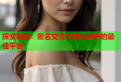 探索暗网:匿名交流与隐私保护的最佳平台