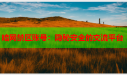 暗网禁区账号:隐秘安全的交流平台