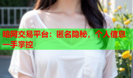 暗网交易平台:匿名隐秘,个人信息一手掌控