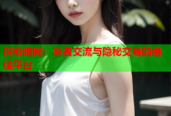 探索暗网:匿名交流与隐秘交易的绝佳平台