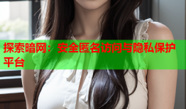 探索暗网:安全匿名访问与隐私保护平台