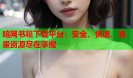 暗网书籍下载平台:安全、快速、海量资源尽在掌握