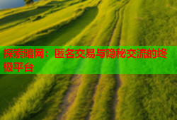 探索暗网:匿名交易与隐秘交流的终极平台