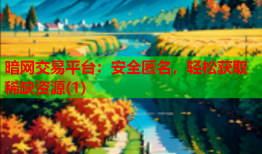 暗网交易平台:安全匿名,轻松获取稀缺资源(1)