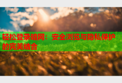 轻松登录暗网:安全浏览与隐私保护的完美结合