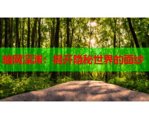 暗网深渊:揭开隐秘世界的面纱 暗网深渊:揭开隐秘世界的面纱
