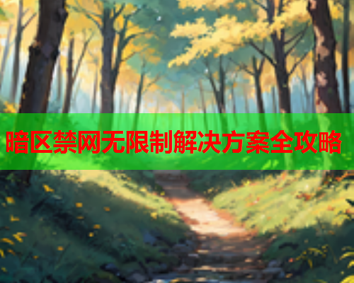 暗区禁网无限制解决方案全攻略 暗区禁网无限制解决方案全攻略