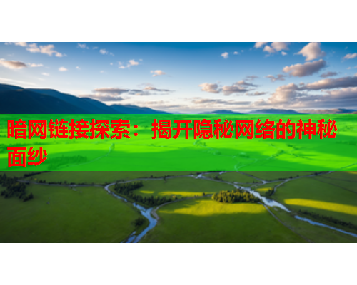 暗网链接探索:揭开隐秘网络的神秘面纱 暗网链接探索:揭开隐秘网络的神秘面纱