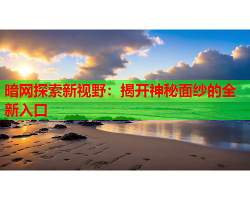 暗网探索新视野:揭开神秘面纱的全新入口 暗网探索新视野:揭开神秘面纱的全新入口