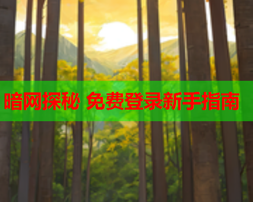 暗网探秘 免费登录新手指南 暗网探秘 免费登录新手指南