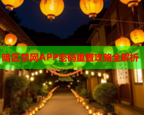 暗区禁网APP密码重置攻略全解析 暗区禁网APP密码重置攻略全解析