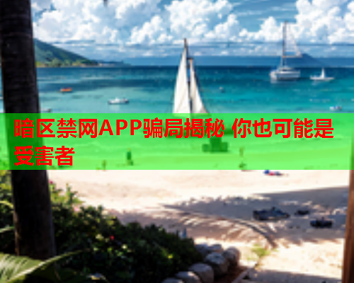 暗区禁网APP骗局揭秘 你也可能是受害者 暗区禁网APP骗局揭秘 你也可能是受害者