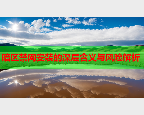 暗区禁网安装的深层含义与风险解析 暗区禁网安装的深层含义与风险解析