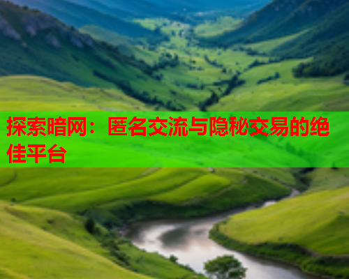探索暗网:匿名交流与隐秘交易的绝佳平台 探索暗网:匿名交流与隐秘交易的绝佳平台