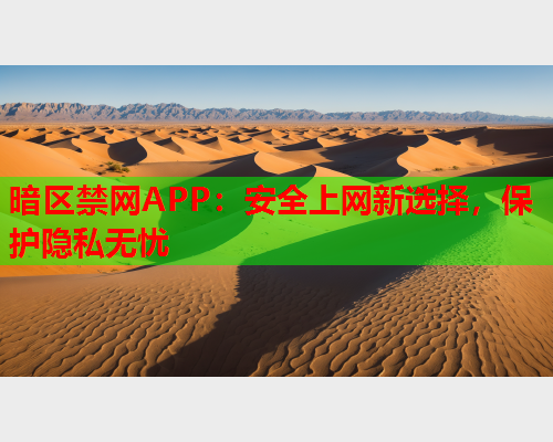 暗区禁网APP:安全上网新选择,保护隐私无忧 暗区禁网APP:安全上网新选择,保护隐私无忧